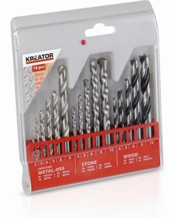 Kreator Sada vrtáků KRT012502 16ks Kreator Sada vrtáků KRT012502 16ks