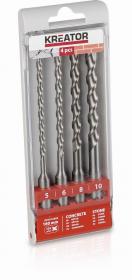 Kreator Sada vrtáků KRT012602 SDS Plus 4 ks, 160mm Kreator Sada vrtáků KRT012602 SDS Plus 4 ks, 160mm
