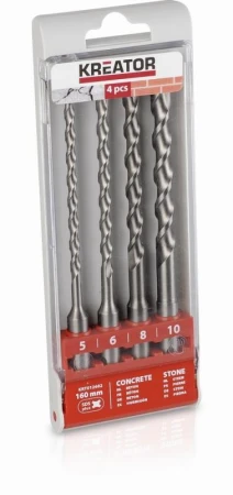 Kreator Sada vrtáků KRT012602 SDS Plus 4 ks, 160mm Kreator Sada vrtáků KRT012602 SDS Plus 4 ks, 160mm