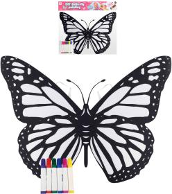 Křídla motýlí na gumičku na záda kreativní set s 6 fixy k vybarvení Křídla motýlí na gumičku na záda kreativní set s 6 fixy k vybarvení