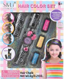 Křídy dětské na vlasy 3 barvy s aplikátorem na zdobení vlasů