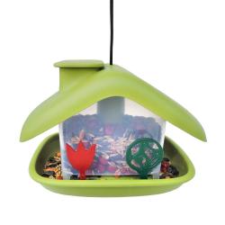 Krmítko venkovní domek plast zelená