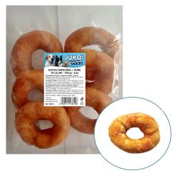 Kroužek buvolí obalený kuřecím masem JUKO Snacks 10 cm (6 ks) Kroužek buvolí obalený kuřecím masem JUKO Snacks 10 cm (6 ks)