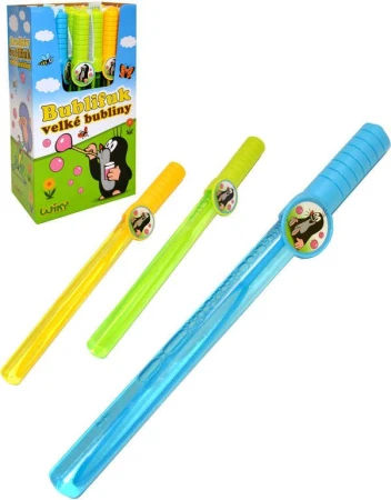 KRTEK (Krteček) Bublifuk tyč 120ml dětský bublifukovač velké bubliny 3 barvy KRTEK (Krteček) Bublifuk tyč 120ml dětský bublifukovač velké bubliny 3 barvy