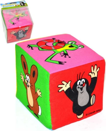 KRTEK (Krteček) Kostka baby 10cm textilní pro miminko KRTEK (Krteček) Kostka baby 10cm textilní pro miminko