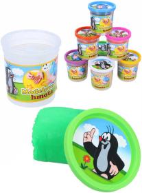 KRTEK (Krteček) Modelína 140g dětská modelovací hmota v kelímku 8 barev