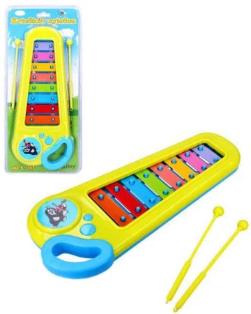 KRTEK (Krteček) Xylofon dětský barevný 34cm se 2 paličkami (hudební nástroje) KRTEK (Krteček) Xylofon dětský barevný 34cm se 2 paličkami (hudební nástroje)
