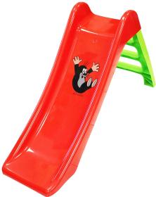 KRTEK Skluzavka baby Krteček 110cm červená klouačka plast KRTEK Skluzavka baby Krteček 110cm červená klouačka plast