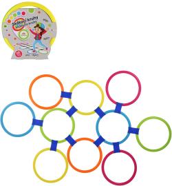 Kruhy skákací barevné Hop Skoč 27cm na skákání se spojkami set 10ks Kruhy skákací barevné Hop Skoč 27cm na skákání se spojkami set 10ks