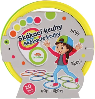 Kruhy skákacie farebné Hop Skoč 27cm na skákanie so spojkami set 10ks