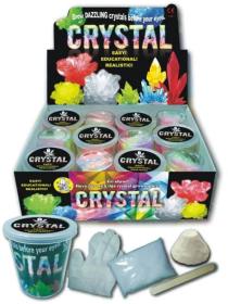 Krystaly rostoucí experimentální vědecká sada různé barvy v kelímku Krystaly rostoucí experimentální vědecká sada různé barvy v kelímku