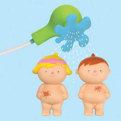 Ks Kids Baby koupání s Waynem a Julií set 2 panenky se sprchou do vany