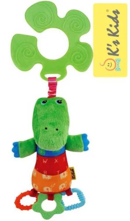 Ks Kids Krokodíl KrokoBloko Textilný S úchytom Na kočík BABY Ks Kids Krokodíl KrokoBloko Textilný S úchytom Na kočík BABY