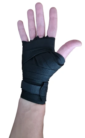 Kubisport Boxerské bandáže na ruce elastické 3 m černé