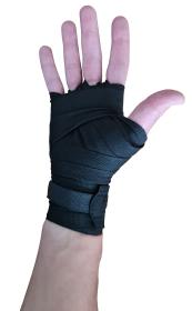 Kubisport Boxerské bandáže na ruce elastické 4,5 m černé