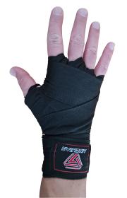 Kubisport Boxerské bandáže na ruce elastické 4,5 m černé