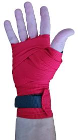 Kubisport Boxerské bandáže na ruce elastické 4,5 m červené