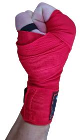 Kubisport Boxerské bandáže na ruce elastické 4,5 m červené