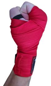 Kubisport Boxerské bandáže na ruce elastické 4,5 m červené (VÝPRODEJ)
