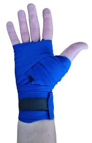 Kubisport Boxerské bandáže na ruce elastické 4,5 m modré