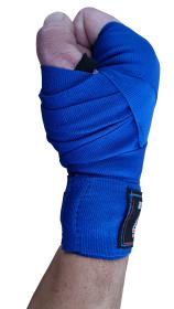 Kubisport Boxerské bandáže na ruce elastické 4,5 m modré