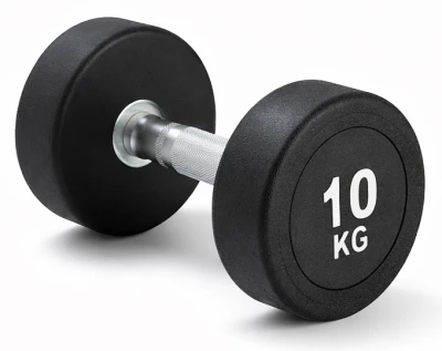 Kubisport Jednoruční činka 10 kg oválná černá