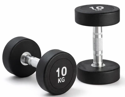 Kubisport Jednoruční činka 10 kg oválná černá
