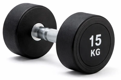 Kubisport Jednoruční činka 15 kg oválná černá