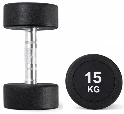 Kubisport Jednoruční činka 15 kg oválná černá