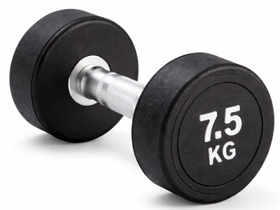 Kubisport Jednoruční činka 7,5 kg oválná černá