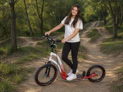 Kubisport Storm 20/16 bílo-červená koloběžka