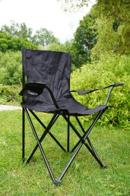 Kubisport Ľahké skladacie kreslo čierne