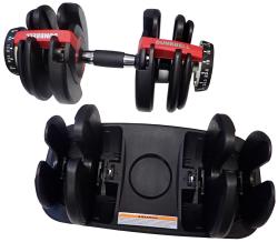 Kubisport Nastavitelná jednoruční činka 15v1 hmotnost 24 kg