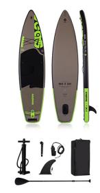 Kubisport Paddleboard 335x81x15 cm s příslušenstvím šedočerný