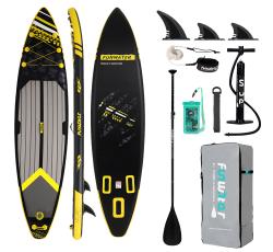 Kubisport Paddleboard 350x84x15 cm s příslušenstvím černožlutý