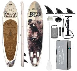 Kubisport Paddleboard 350x90x15 cm s příslušenstvím bílohnědý Kubisport Paddleboard 350x90x15 cm s příslušenstvím bílohnědý