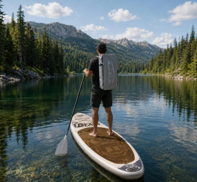 Kubisport Paddleboard 350x90x15 cm s příslušenstvím bílohnědý