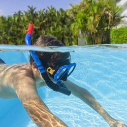 Kubisport Potápačská sada juniorská DOMINATOR (okuliare + šnorchel) modrá