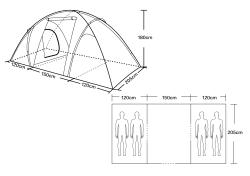 Kubisport Rodinný stan pro 4 osoby - 2 ložnice