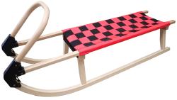 Kubisport Sáně 110cm drevené - červené