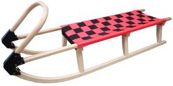 Kubisport Sáně 125cm drevené - červené