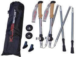 Kubisport Špeciálne skladacie 5-dielne trekingové palice - 1 pár