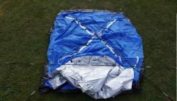 Kubisport Stan monodome pro 3 osoby s předsíňkou - modrý