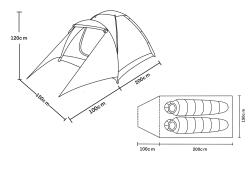 Kubisport Stan monodóm pre 3 osoby s predsieňou - modrý