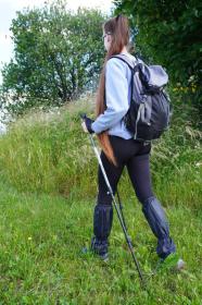 Kubisport Trekingové hole s rychloupínáním 1 pár - modré (VÝPRODEJ)