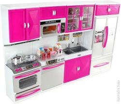Kuchyňská linka dětská na baterie set s troubou a doplňky Světlo Zvuk plast