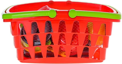 Kuchyňský set dětské nádobí s vařičem v nákupním košíku plast