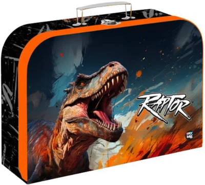 Kufřík dětský školní kartonový Dino Raptor 34x23x10cm lamino
