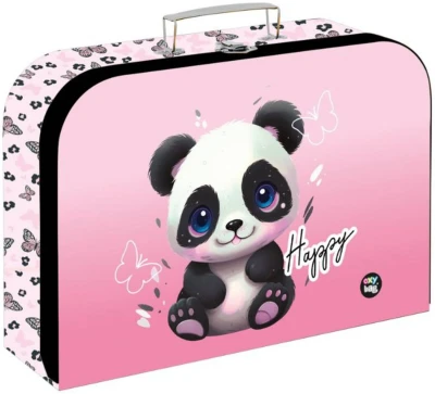 Kufřík dětský školní kartonový Medvídek Panda 34x23x10cm lamino