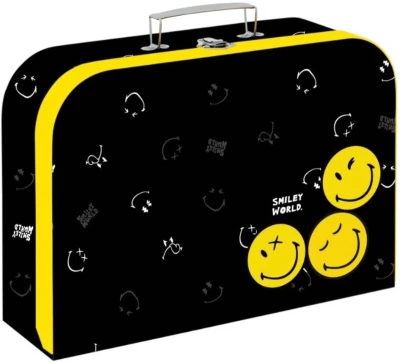 Kufřík dětský školní kartonový Smiley World 34x23x10cm lamino